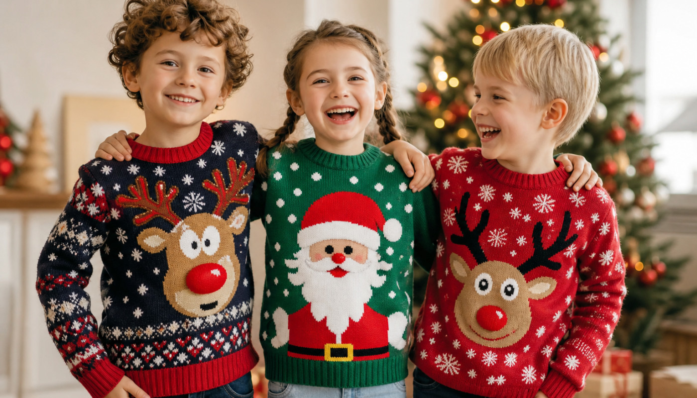 03 sélections de bel pull-over moche de noël pour enfants